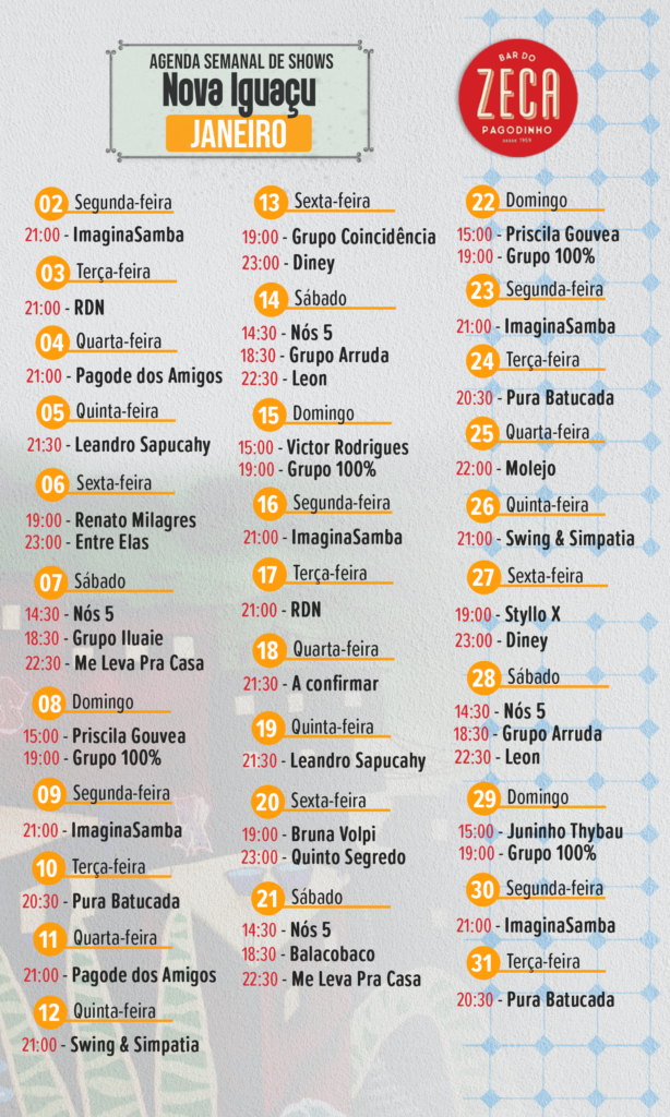 Bar do Zeca Pagodinho Nova Iguaçu Janeiro Agenda Cultural Rio de