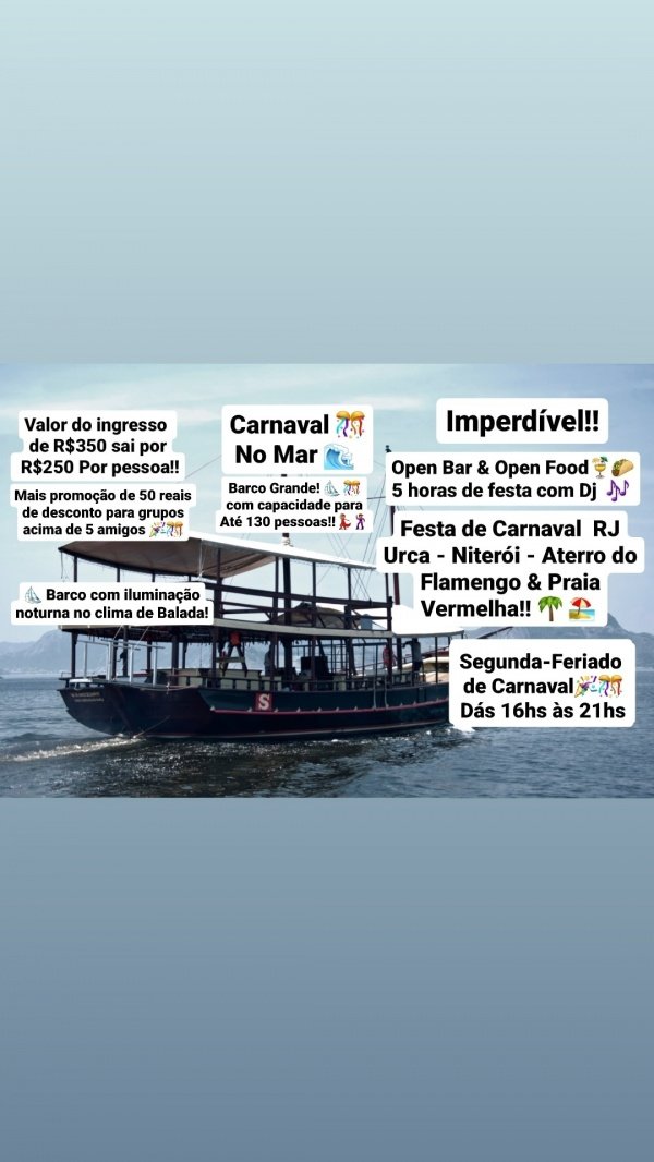 Festa de Carnaval - Barco na Marina da Glória