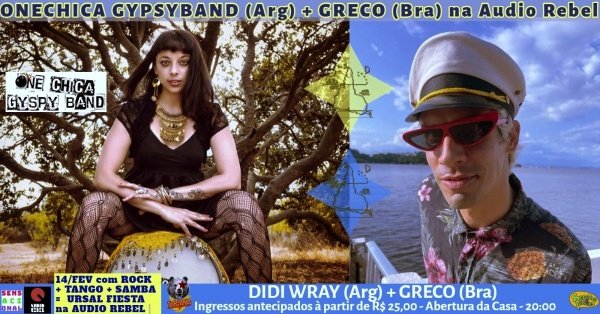 ONECHICA GYPSYBAND (Arg) + Greco (Bra) na Audio Rebel