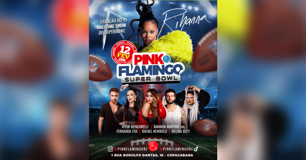Pink Flamingo - Super Bowl Rihanna