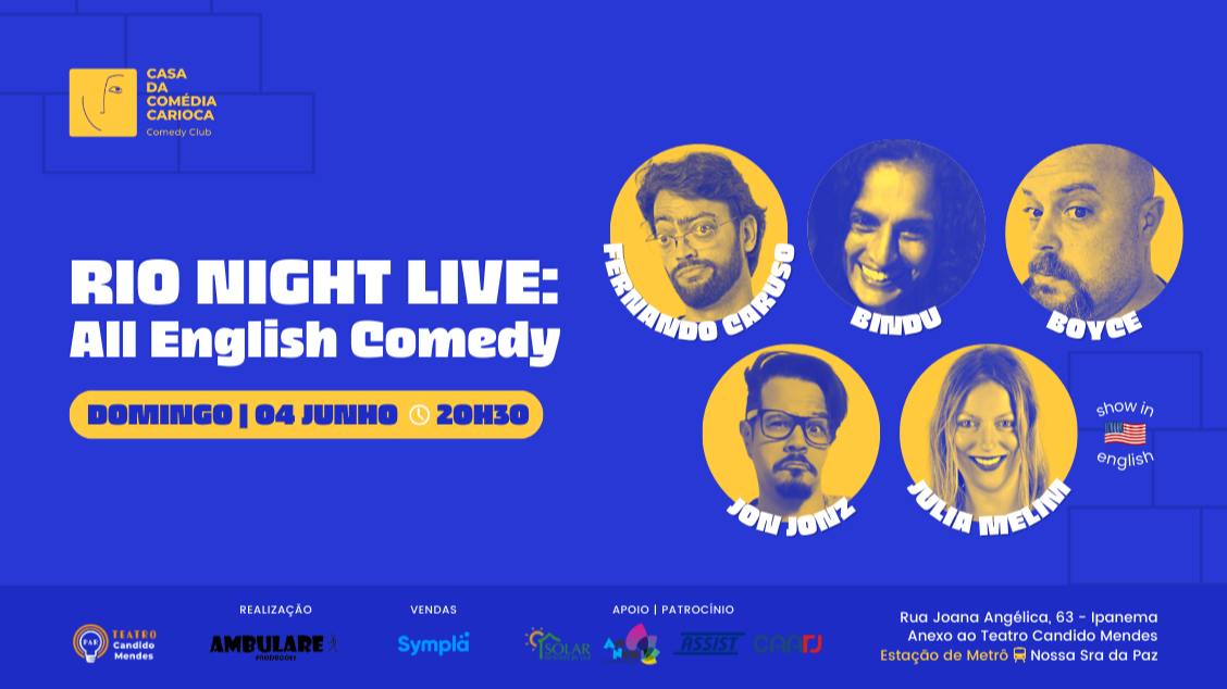 CASA DA COMÉDIA CARIOCA - RIO NIGHT LIVE All English Comedy
