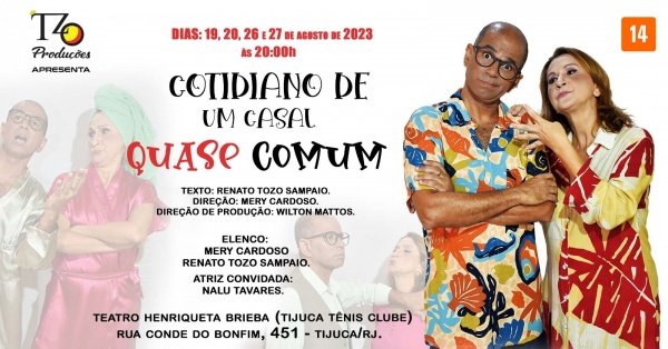 COTIDIANO DE UM CASAL QUASE COMUM no Teatro Henriqueta Brieba