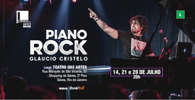 PIANO ROCK - GLAUCIO CRISTELO no Teatro das Artes