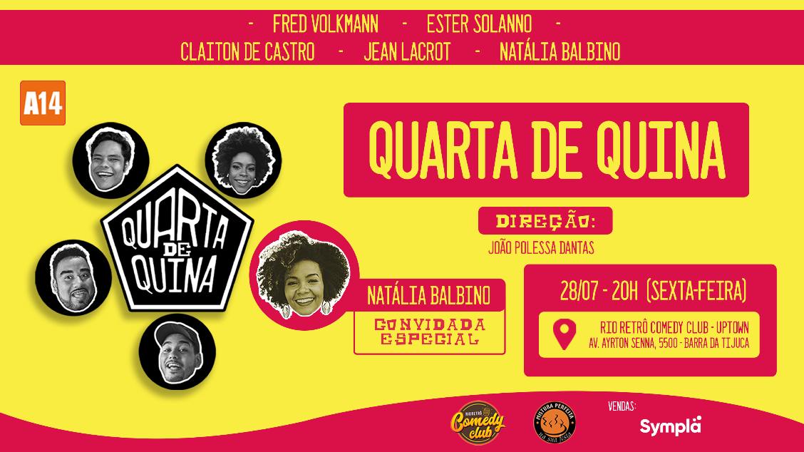 STAND UP COMEDY - QUARTA DE QUINA (28 DE JULHO) NO RIO RETRO COMEDY CLUB