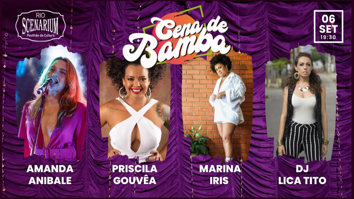 CENA DE BAMBA COM PRISCILA GOUVÊA CONVIDA MARINA IRIS NO RIO SCENARIUM