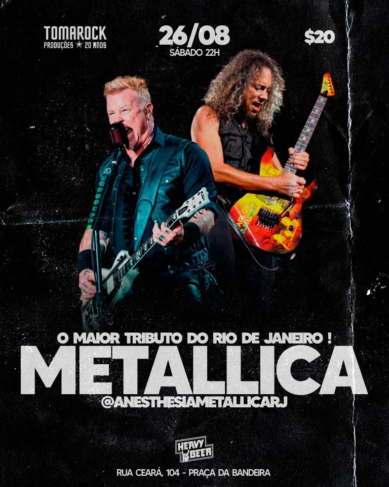 METALLICA TRIBUTO - ANESTHESIA AO VIVO ! TOMAROCK PRODUÇÕES NO HEAVY BEER !