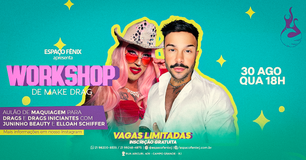 WORKSHOP DE MAKEUP DRAG NO ESPAÇO FÊNIX
