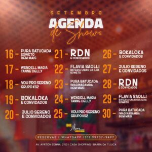 Bar Alcione - Agenda 16 a 30 Setembro 2023