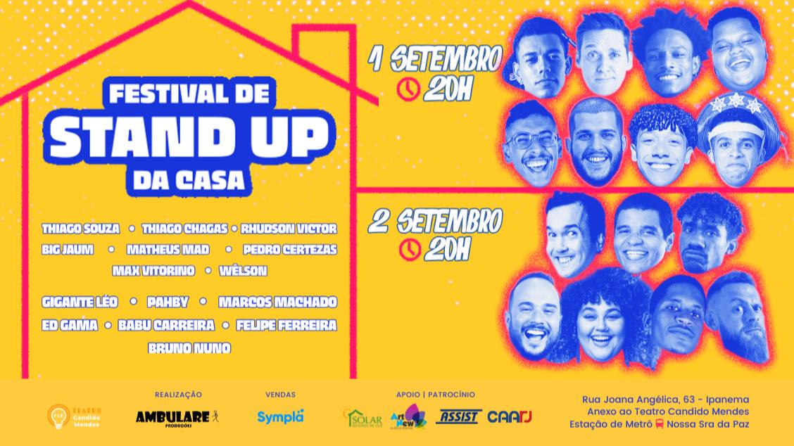 CASA DA COMÉDIA CARIOCA - 2° FESTIVAL DE STAND UP DA CASA no TEATRO CÂNDIDO MENDES