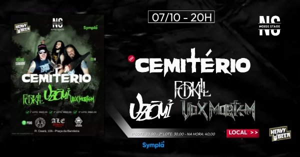 Cemitério + Forkill + Vox Mortem no HEAVY BEER!