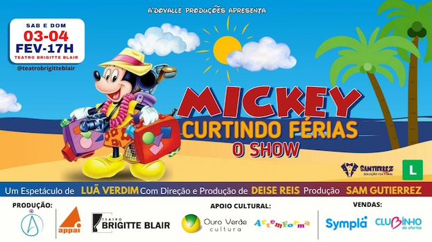 Mickey curtindo férias - o show no Teatro Brigitte Blair