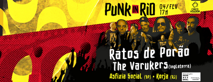 PUNK IN RIO: THE VARUKERS + RATOS DE PORÃO no CIRCO VOADOR
