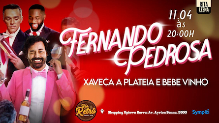 STAND UP COMEDY - FERNANDO PEDROSA XAVECA A PLATEIA E BEBE VINHO NO RIO RETRO COMEDY CLUB