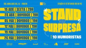 CASA DA COMÉDIA CARIOCA - #75 STAND UP SURPRESA: com humoristas surpresa (é logico!) no TEATRO CÂNDIDO MENDES