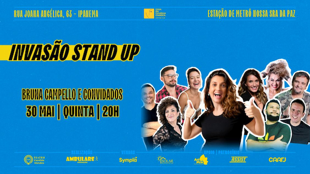 INVASÃO STAND UP: com Bruna Campello e convidados no TEATRO CÂNDIDO MENDES