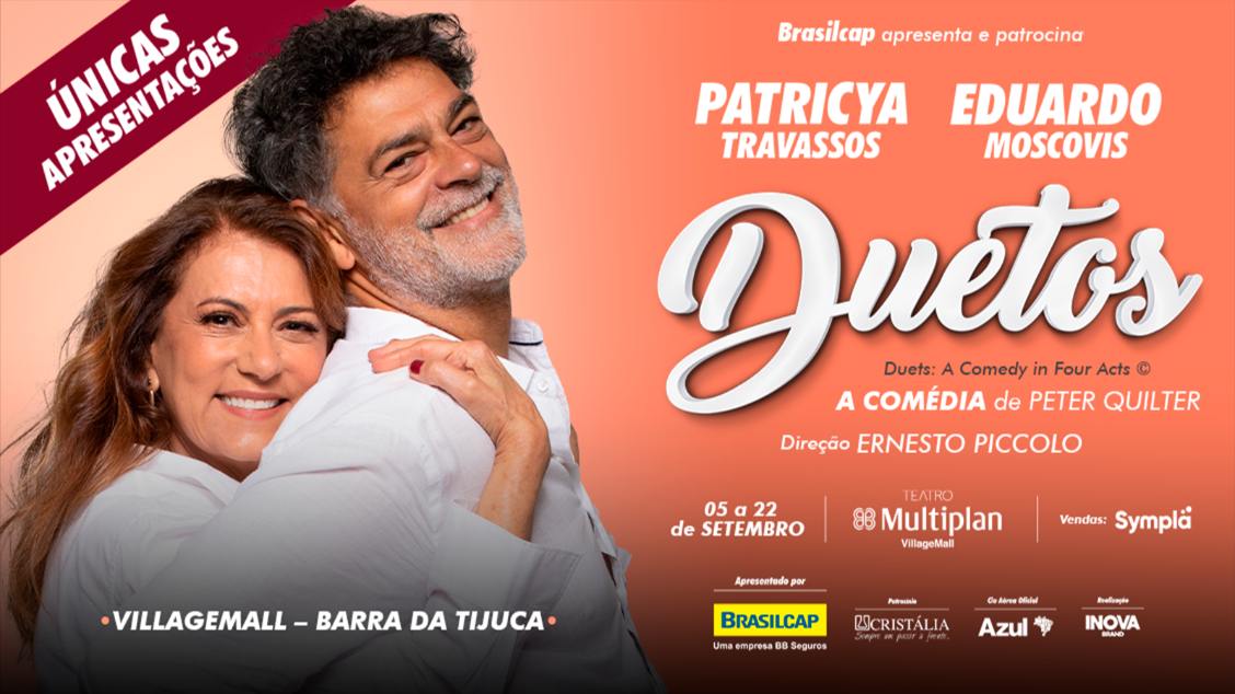 DUETOS, A COMÉDIA DE PETER QUILTER - BARRA DA TIJUCA no TEATRO MULTIPLAN