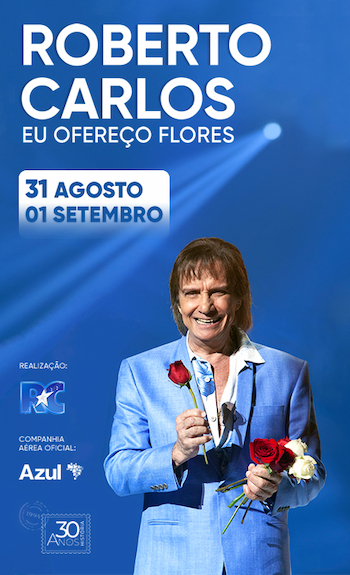 Roberto Carlos “Eu ofereço flores” no TEATRO QUALISTAGE