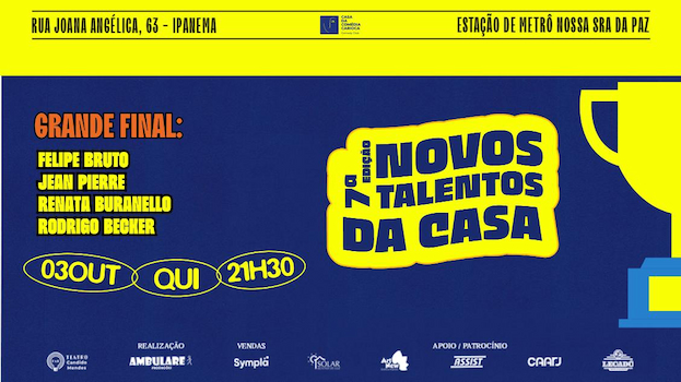 7º CONCURSO NOVOS TALENTOS DA CASA no TEATRO CÂNDIDO MENDES