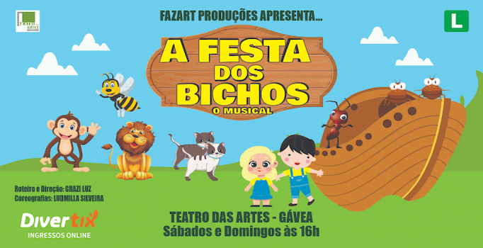 A FESTA DOS BICHOS O MUSICAL no Teatro dos 4