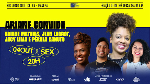 Ariane Mathias, Jean Lacrot, Jacy Lima e Pérola Canuto NO TEATRO CÂNDIDO MENDES