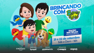 Brincando com Bento e Totó no TEATRO MULTIPLAN