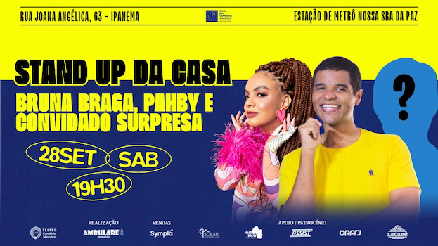 Pahby e convidado surpresa no TEATRO CÂNDIDO MENDES