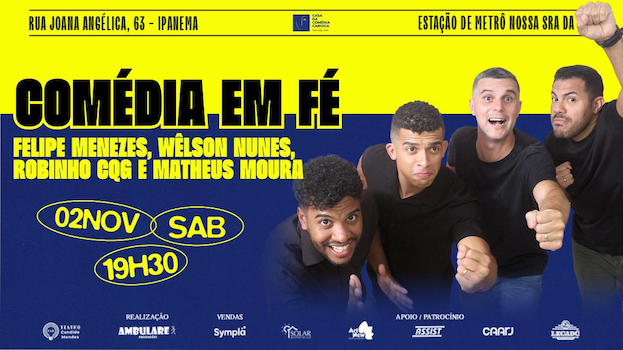 COMÉDIA EM FÉ no TEATRO CÂNDIDO MENDES