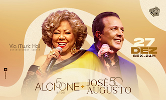 Alcione e José Augusto na VIA MUSIC HALL