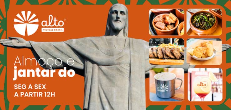 ALMOÇO E JANTAR COM MÚSICA AMBIENTE NO ALTO VIDIGAL BRASIL