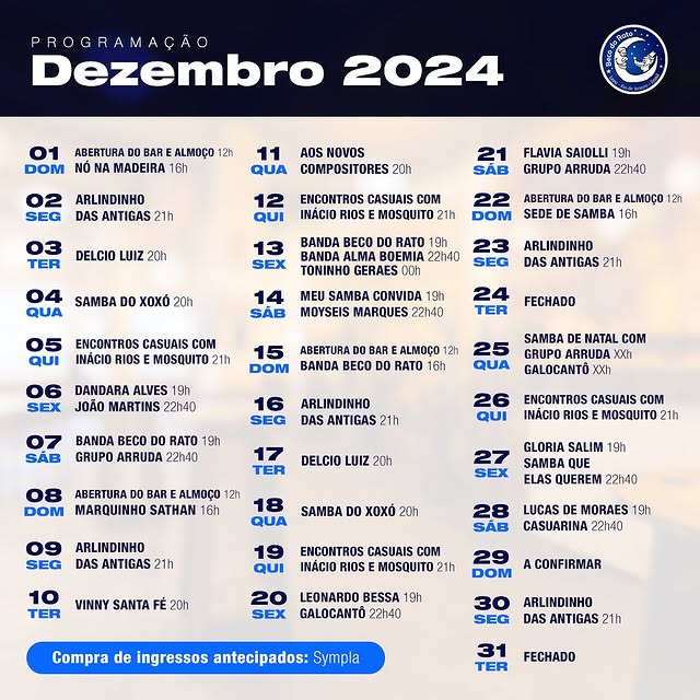 Beco do Rato : Agenda Dezembro 2024