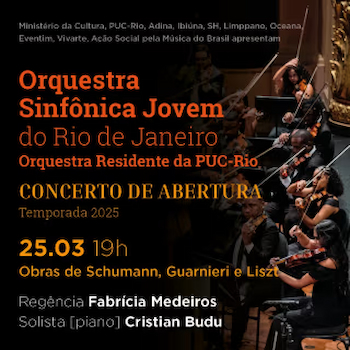 Orquestra Sinfônica Jovem do Rio de Janeiro com Cristian Budu – Concerto de Abertura da Temporada 2025 no Theatro Municipal do Rio de Janeiro