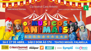 "OS MÚSICOS ANIMAIS" no Teatro Miguel Falabella