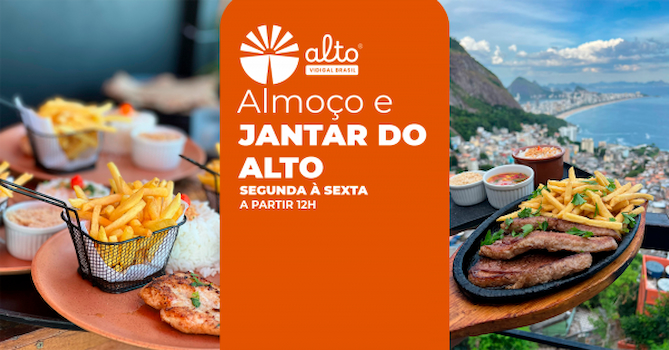 ALMOÇO E JANTAR COM MÚSICA AMBIENTE NO ALTO VIDIGAL BRASIL