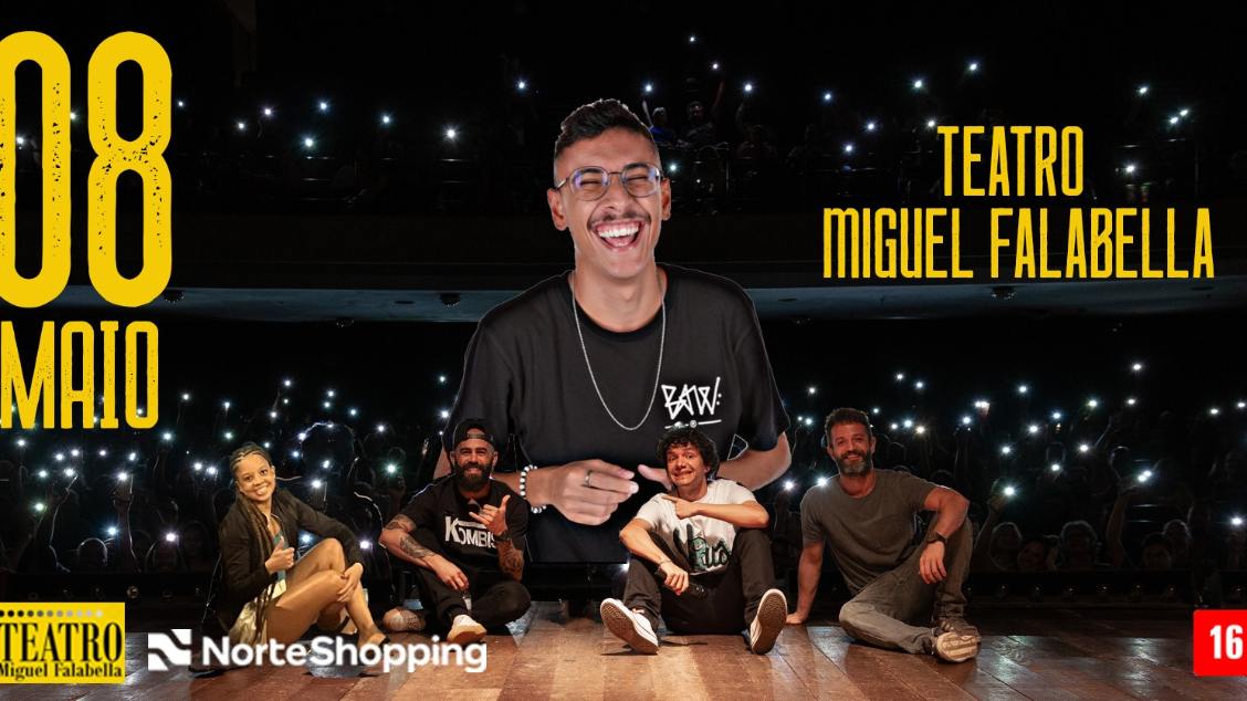 COMEDIA SEM ACENTO CONVIDA MATHEUS MAD NO TEATRO MIGUEL FALABELLA