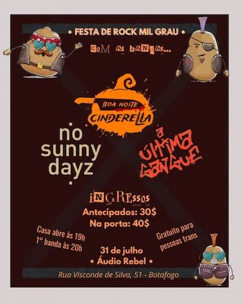 Boa Noite Cinderella, A Última Gangue e No Sunny Dayz NA AUDIO REBEL