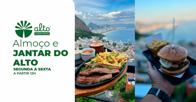 ALMOÇO E JANTAR COM MÚSICA AMBIENTE NO ALTO VIDIGAL BRASIL