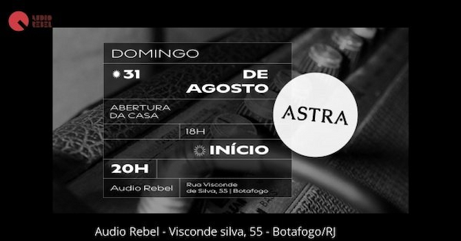ASTRA AO VIVO NA AUDIO REBEL