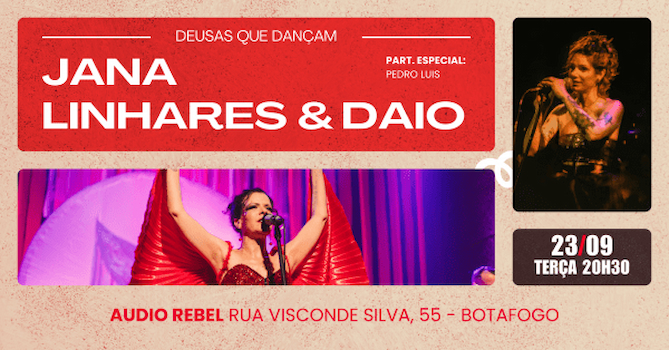 JANA LINHARES E DAIO SE UNEM NO SHOW "DEUSAS QUE DANÇAM" na Audio Rebel