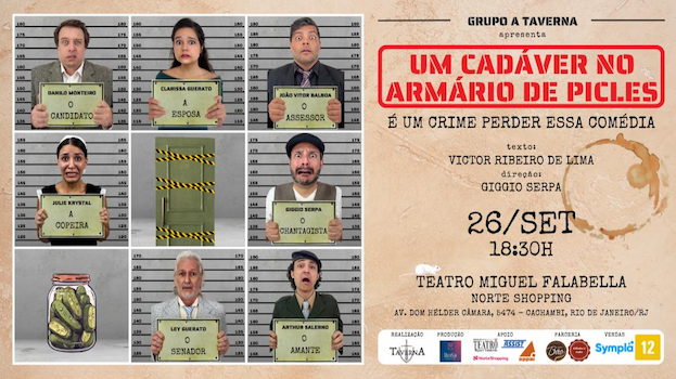 "Um Cadáver no Armário de Picles" no TEATRO MIGUEL FALABELLA