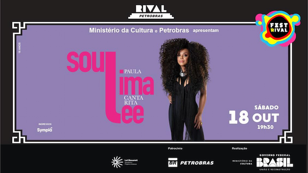 SOUL LEE – PAULA LIMA CANTA RITA LEE NO TEATRO RIVAL PETROBRAS