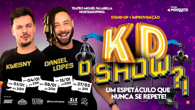 é um espetáculo que nunca se repete no TEATRO MIGUEL FALABELLA