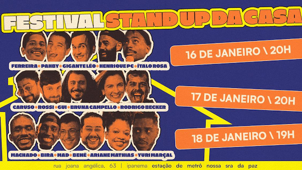 7° FESTIVAL DE STAND UP DA CASA NOTEATRO CÂNDIDO MENDES