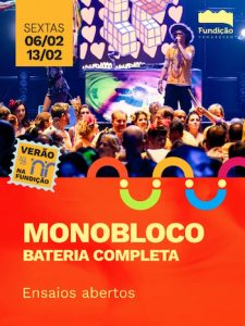 ENSAIOS MONOBLOCO COM BANDA COMPLETA NA FUNDIÇÃO PROGRESSO