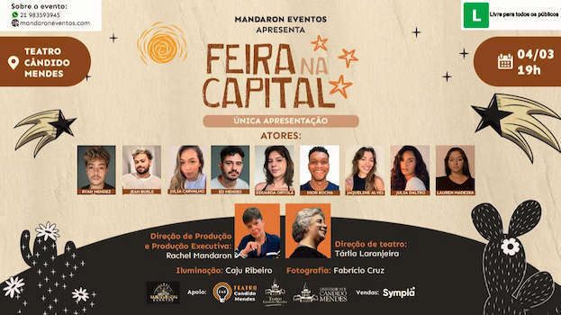 FEIRA NA CAPITAL NO TEATRO CÂNDIDO MENDES