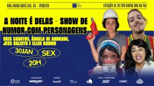 Noite de humor com personagens