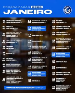 Beco do Rato - Agenda Janeiro 2026