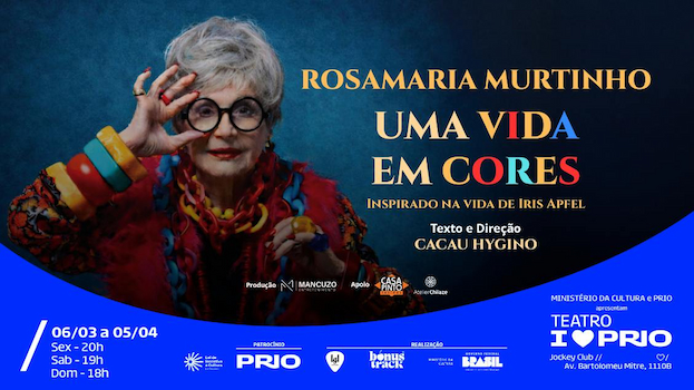 UMA VIDA EM CORES - inspirado em Iris Apfel no TEATRO I💙PRIO (Jockey Club)