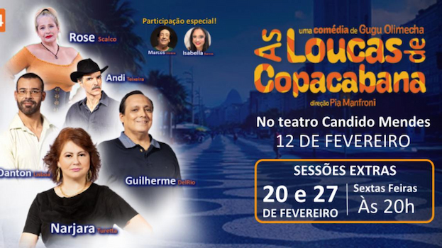 As Loucas de Copacabana no TEATRO CÂNDIDO MENDES