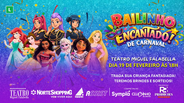 Bailinho de carnaval no Teatro Clara Nunes