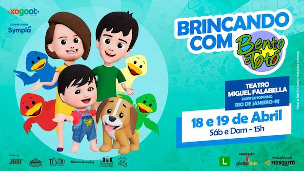 “Brincando com o Bento & totó" no TEATRO MIGUEL FALABELLA